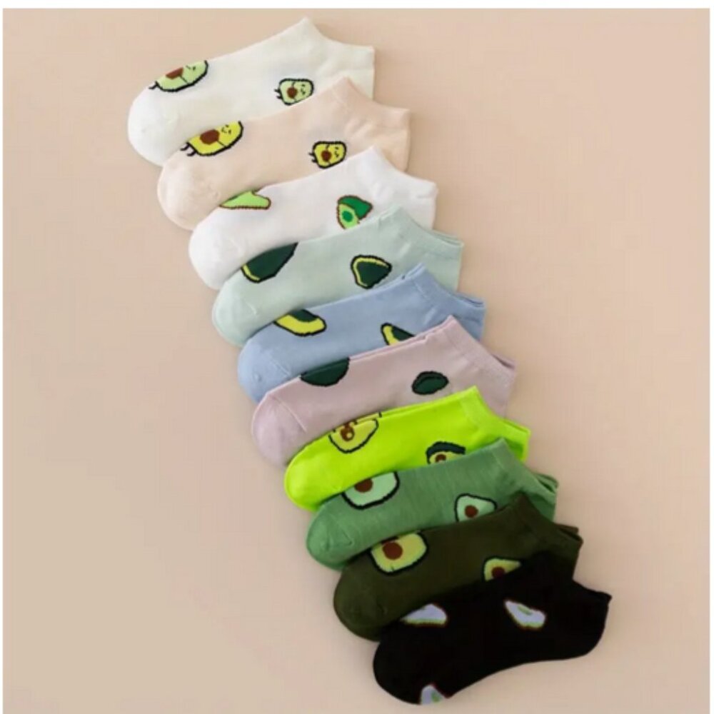 10 Pack Avocado Ankle Socks